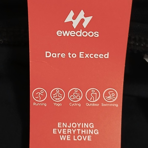 Ewedoos Womens Black Athletic Skort Tummy Control Tennis Golf Skirt with Pocket - Picture 11 of 12